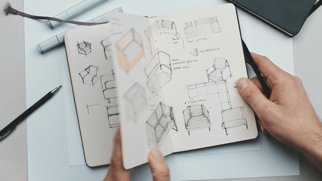 Video Reference: Drawing, Sketch, Illustration, Design, Font, Diagram, Technology, Technical drawing, Hand, Notebook, Person