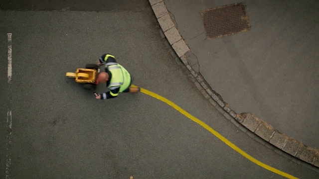 Video Reference: yellow, asphalt, floor