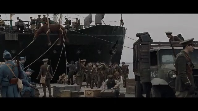 Video Reference: military, mode of transport, crowd, troop, screenshot, military organization, war, crew, military, Person