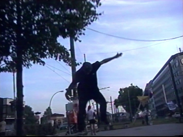 Video Reference: Freestyle bmx, Street light, Tree, Street stunts, Flatland bmx, Light fixture, Bicycle motocross, Pedestrian, Extreme sport, Traffic light