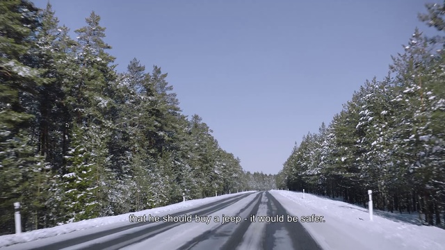 Video Reference: Snow, Road, Tree, Winter, Sky, Freezing, Natural landscape, Thoroughfare, Lane, Highway