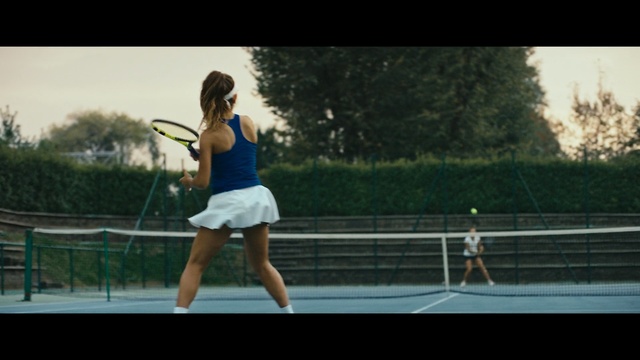 Video Reference: tennis, blue, racquet sport, water, girl, lady, fun, light, snapshot, photography