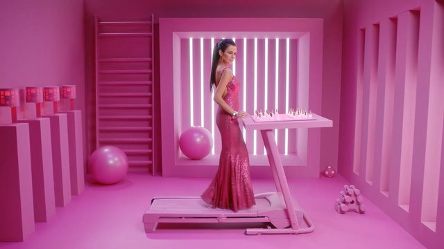 Video Reference: Pink, Room, Magenta, Interior design, Dress, Furniture, Floor, Photography, Wallpaper
