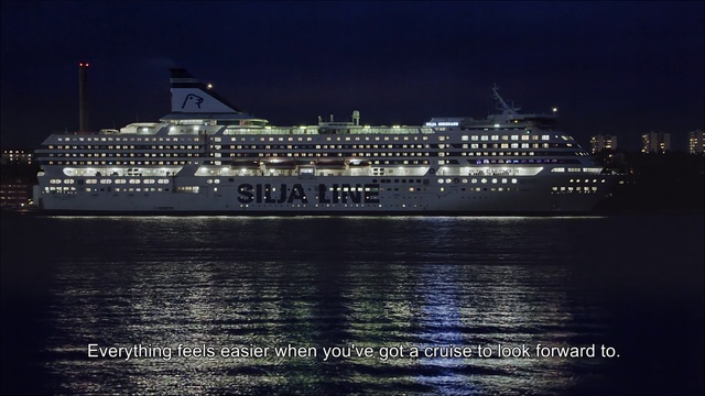Video Reference: Passenger ship, Cruise ship, Ship, Water, Vehicle, Watercraft, Ocean liner, Night, Boat, Sky