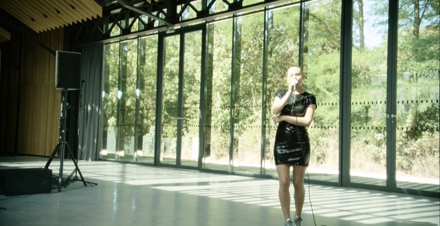 Video Reference: tree, house, girl, plant, window, recreation, outdoor structure, Person