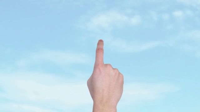 Video Reference: Sky, Finger, Hand, Gesture, Thumb, Cloud, Arm, Sign language