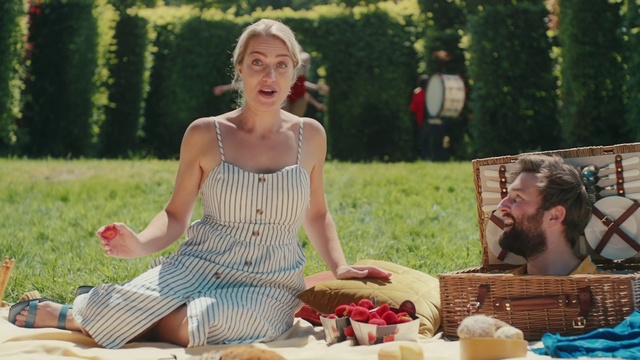 Video Reference: Picnic, Picnic basket, Recreation, Basket, Summer, Sitting, Event, Leisure