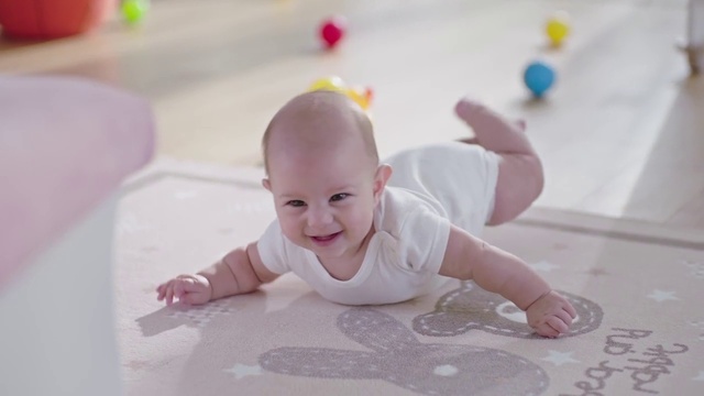 Video Reference: Child, Baby, Photograph, Pink, Toddler, Tummy time, Crawling, Fun, Play, Photography