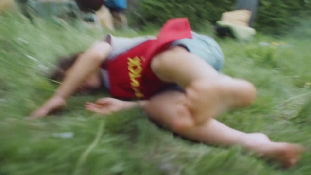 Video Reference: Grass, Male, Leg, Barechested, Fun, Summer, Thigh, Human body, Muscle, Lawn