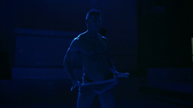 Video Reference: Blue, Flash photography, Elbow, Performing arts, Knee, Choreography, Electric blue, Entertainment, Chest, Event