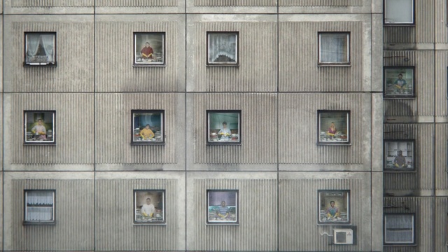 Video Reference: building, brick, wall, architecture, old, city, Person