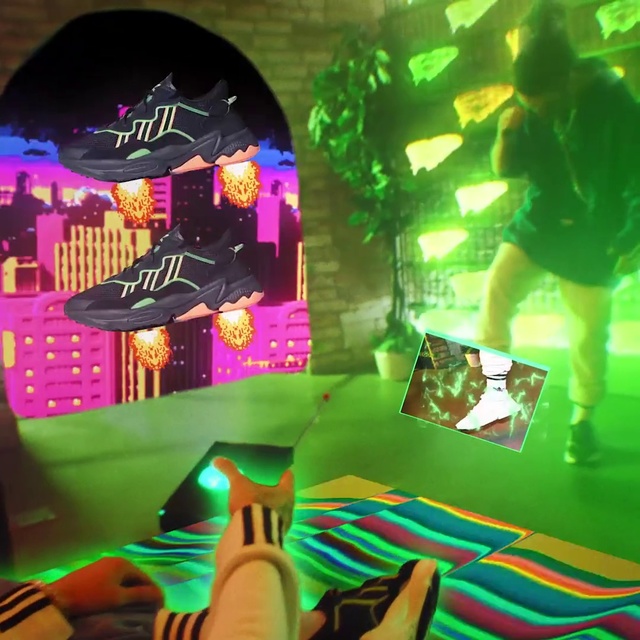 Video Reference: Green, Light, Lighting, Visual effect lighting, Room, Architecture, Graphic design, Psychedelic art, Art, Graphics