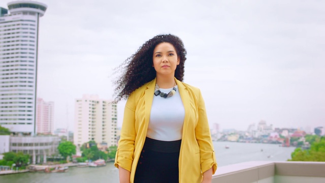 Video Reference: Yellow, White, Clothing, Street fashion, Fashion, Beauty, Outerwear, Pink, Jacket, Blazer