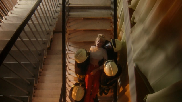 Video Reference: stairs, wood, flooring, Person