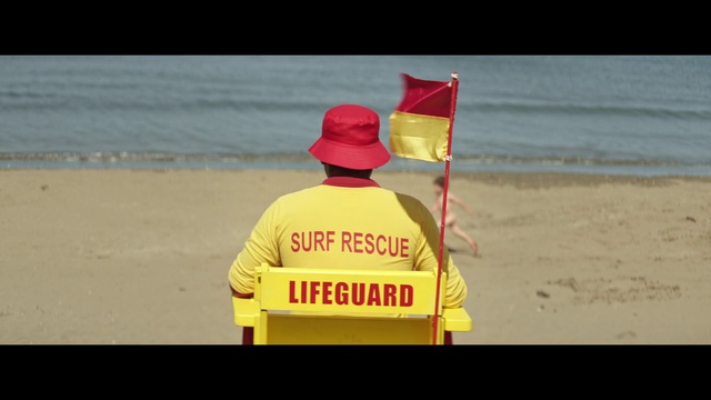 Video Reference: Job, Sand, Personal protective equipment, Fun, Beach, Lifeguard, Vacation, T-shirt