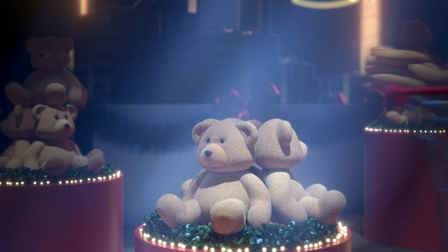 Video Reference: Teddy bear, Sky, Sweetness, Light, Stuffed toy, Toy, Cloud, Night, Bear, Love