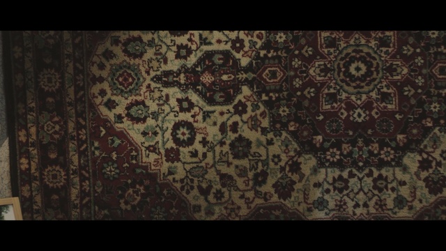 Video Reference: text, pattern, screenshot, font, tapestry, computer wallpaper, flooring, darkness, art