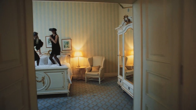 Video Reference: Room, Property, Furniture, House, Interior design, Bed, Building, Suite, Home, Bedroom