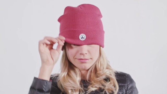 Video Reference: Beanie, Clothing, Knit cap, Cap, Pink, Headgear, Bonnet, Hat, Fashion accessory, Ear
