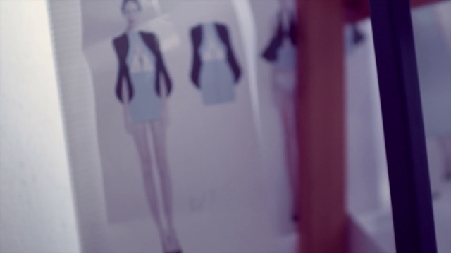 Video Reference: Purple, Violet, Pink, Room, Dress, Clothes hanger, Art