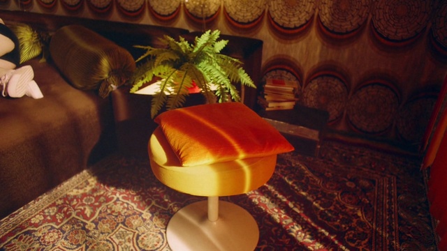 Video Reference: Table, Room, Furniture, Lighting accessory, Lampshade, Interior design, Lamp, Still life