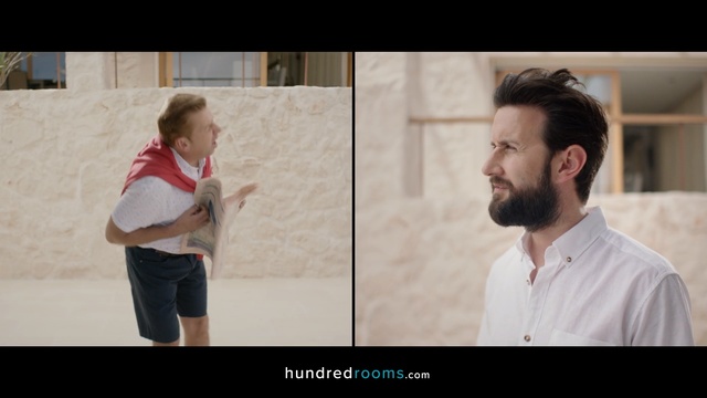 Video Reference: facial hair, screenshot, Person