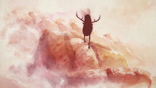Video Reference: Watercolor paint, Illustration, Pink, Art, Sky, Visual arts, Painting, Graphic design, Person