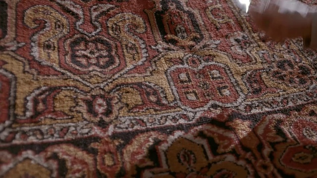 Video Reference: Brown, Pattern, Motif, Carpet, Textile, Design, Flooring, Art, Visual arts, Paisley