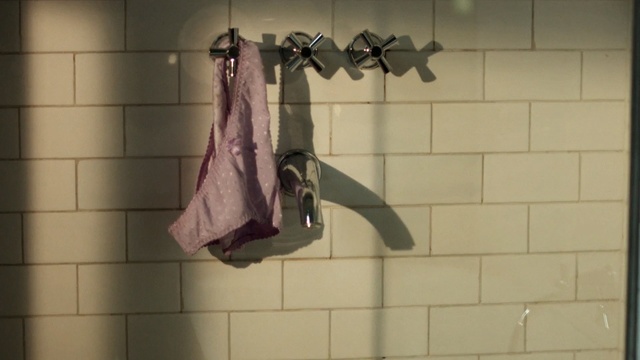 Video Reference: Tile, Wall, Room, Shower, Clothes hanger, Flooring, Floor, Person