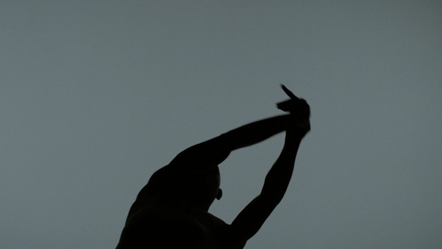 Video Reference: sky, silhouette, hand, black and white
