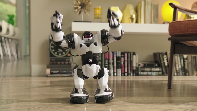 Video Reference: Robot, Toy, Machine, Technology, Mecha, Figurine, Action figure, Animation, Fictional character, Miniature