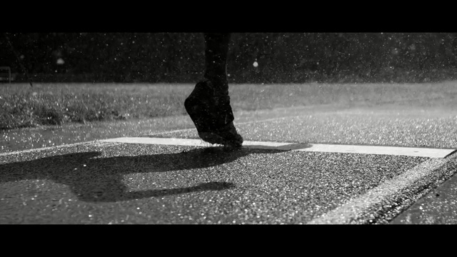 Video Reference: Black, Water, Black-and-white, Monochrome photography, Asphalt, Monochrome, Road surface, Rain, Photography, Line