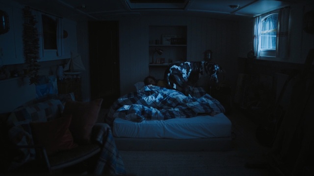 Video Reference: blue, room, light, darkness, lighting, screenshot, night, midnight