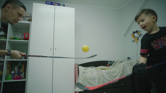 Video Reference: Room, Bed, Furniture, Child, Play