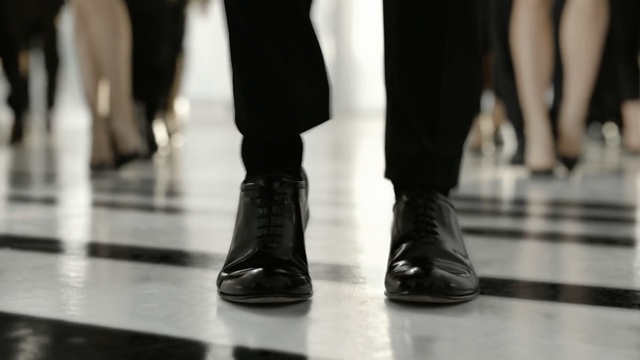 Video Reference: Footwear, White, Black, Shoe, Standing, Black-and-white, Fashion, Human leg, Leg, Monochrome
