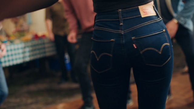 Video Reference: jeans, denim, blue, clothing, fun, textile, joint, girl, human body, trousers