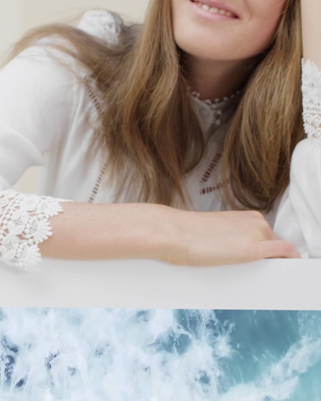 Video Reference: Hair, White, Skin, Face, Arm, Beauty, Lip, Shoulder, Neck, Eye