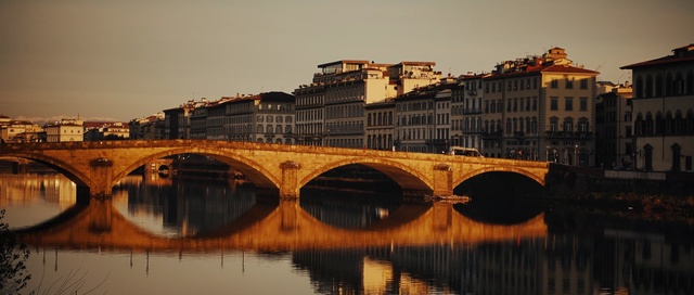 Video Reference: Reflection, Arch bridge, Bridge, Water, Sky, River, Landmark, Waterway, Architecture, Town