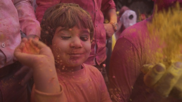Video Reference: pink, girl, fun, temple, human, tradition, smile, child, magenta, Person