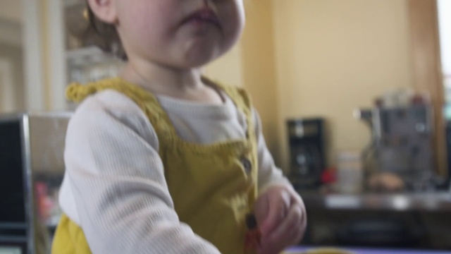 Video Reference: Child, Toddler, Cooking, Smile, Room, Eating, Baby, Play, Food, Baking
