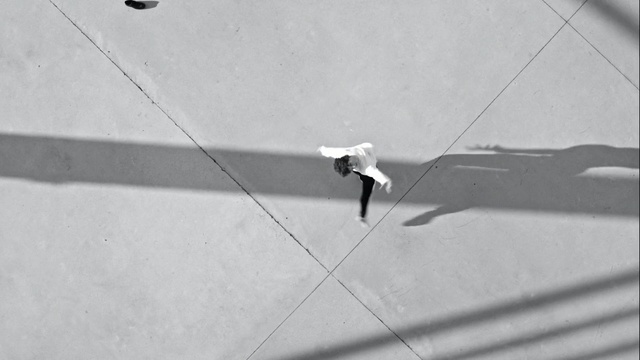 Video Reference: white, black, black and white, monochrome photography, photography, sky, monochrome, line, wing, adventure, Person