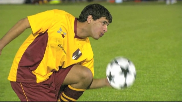 Video Reference: player, football player, yellow, football, ball, soccer player, ball, sports, team sport, grass