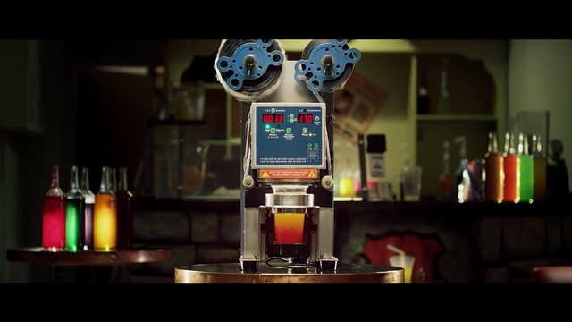 Video Reference: Machine, Drink, Photography, Liqueur, Alcohol, Distilled beverage, Person