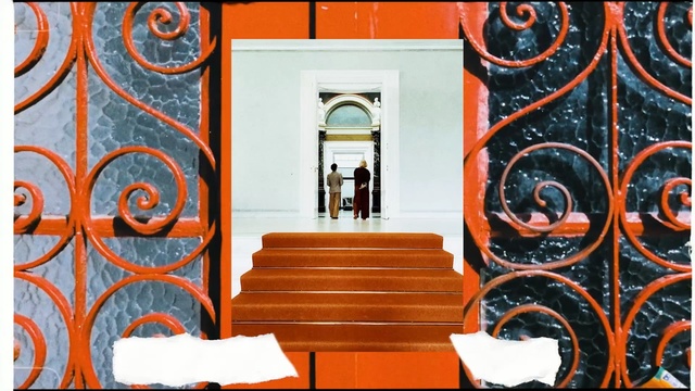 Video Reference: Orange, Room, Interior design, Design, Pattern, Door, Building, Home, Window, House