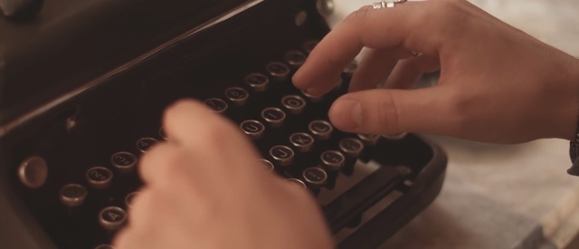 Video Reference: Typewriter, Office equipment, Finger, Nail, Typing, Hand, Office supplies