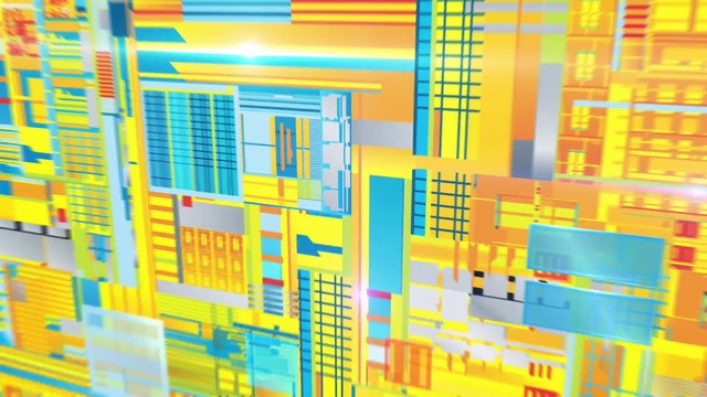 Video Reference: Yellow, Blue, Line, Orange, Colorfulness, Pattern, Design, Graphic design, Parallel, Symmetry, Person