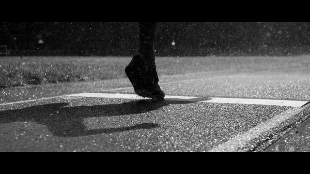 Video Reference: Black, Water, Black-and-white, Monochrome photography, Asphalt, Monochrome, Road surface, Rain, Photography, Line