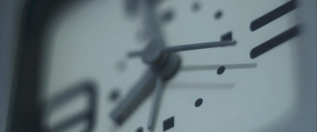 Video Reference: blue, white, black, photograph, clock, black and white, close up, photography, font, line