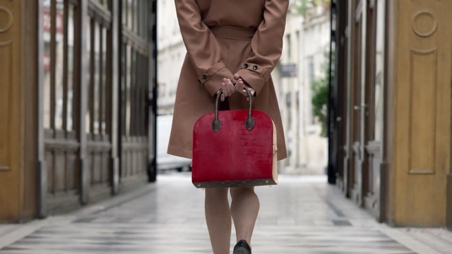 Video Reference: Street fashion, Clothing, Red, Pink, Fashion, Shoulder, Snapshot, Dress, Leather, Waist