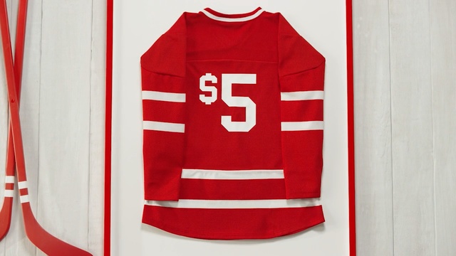 Video Reference: Sportswear, Jersey, Clothing, Sports uniform, Red, Sports jersey, Sleeve, Number, Sports collectible, Sports fan accessory